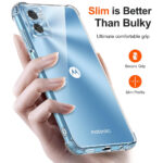 Techsuit - Shockproof Clear Silicone - Motorola Moto E22 / Moto E22i - Clear – Image 3