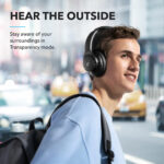 Anker - Wireless Headphones Life Q20i (A3004G11) - Bluetooth, Hybrid Active Noise Cancelling, Dual-Connections - Black – Image 3