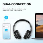 Anker - Wireless Headphones Life Q20i (A3004G11) - Bluetooth, Hybrid Active Noise Cancelling, Dual-Connections - Black – Image 7