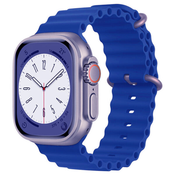 Techsuit - Watchband (W038) -  Apple Watch 1/2/3/4/5/6/7/8/9/10/SE/SE 2/Ultra/Ultra 2 (42/44/45/46/49mm) - Blue