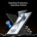 ESR - Screen Shield + Camera Lens Protectors (2 pack) - Samsung Galaxy S24 Ultra - Black – Image 4