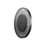Baseus - Wireless Charger (CCJJ050001) - Transparent, Universal for Phone, Earbuds, 15W, 1.67A with USB-C Cable - Black – Image 3