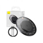 Baseus - Wireless Charger (CCJJ050001) - Transparent, Universal for Phone, Earbuds, 15W, 1.67A with USB-C Cable - Black – Image 7