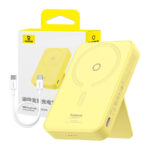 Baseus - Power Bank MagPro Magnetic PPCXZ05 (P10064101Y23-00) - USB-C, 5000mAh, 20W, MagSafe, Cable Type-C, 3A, 30cm - Yellow – Image 7