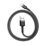 Baseus - Data Cable Cafule (CALKLF-AG1) - USB to Lightning, 2.4A, 480Mbps, 50cm - Grey – Image 2