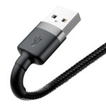 Baseus - Data Cable Cafule (CALKLF-AG1) - USB to Lightning, 2.4A, 480Mbps, 50cm - Grey – Image 5
