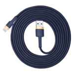 Baseus - Data Cable Cafule (CALKLF-CV3) - USB to Lightning, QC3.0, 1.5A, 2m - Blue / Gold – Image 2