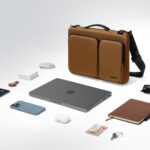 Tomtoc - Defender Laptop Briefcase (A42C2Y1) - with Shoulder Strap and Small Card Pocket, 13″ - Brown – Image 4
