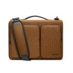Tomtoc - Defender Laptop Briefcase (A42C2Y1) - with Shoulder Strap and Small Card Pocket, 13″ - Brown