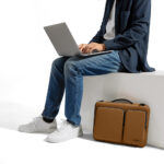 Tomtoc - Defender Laptop Briefcase (A42C2Y1) - with Shoulder Strap and Small Card Pocket, 13″ - Brown – Image 5