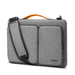 Tomtoc - Defender Laptop Briefcase (A42E1G3) - with Shoulder Strap and Small Card Pocket, 15.6" - Gray