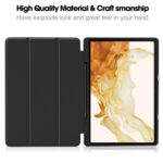 Techsuit - Flex Trifold (with Pencil Holder) - Samsung Galaxy Tab S7 / S8 - Black – Image 3