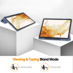 Techsuit - Flex Trifold (with Pencil Holder) - Samsung Galaxy Tab S7 / S8 - Gray – Image 4