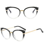 Techsuit - Anti-Blue Light Glasses Reflex Metal (F5020-LRW) - Cat Eye - Leopard Brown – Image 4
