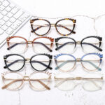 Techsuit - Anti-Blue Light Glasses Reflex Metal (F5020-LRW) - Cat Eye - Leopard Brown – Image 7