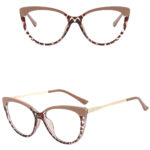 Techsuit - Anti-Blue Light Glasses Reflex Metal (F5018-C42) - Cat Eye - Nude Leopard – Image 3