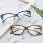 Techsuit - Anti-Blue Light Glasses Reflex Metal (F5018-C42) - Cat Eye - Nude Leopard – Image 6