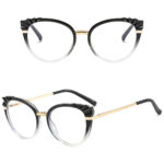 Techsuit - Anti-Blue Light Glasses Reflex Metal (F5020-BK) - Cat Eye - Clear Black – Image 3