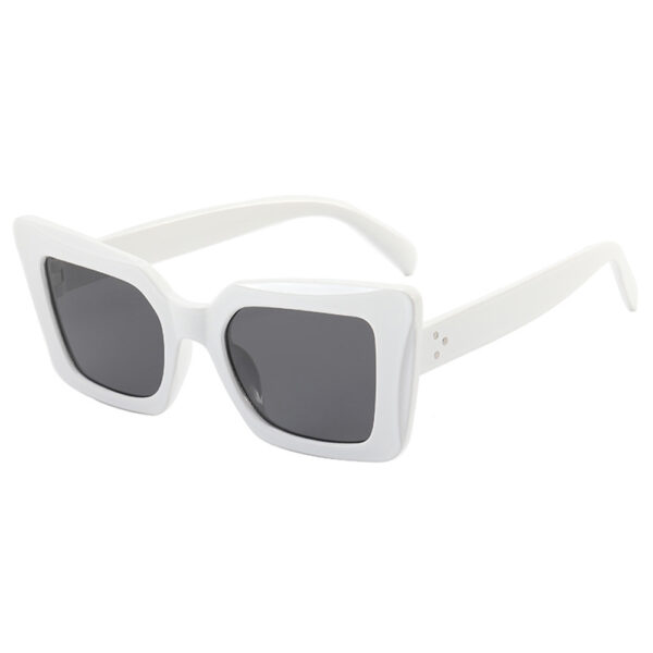Techsuit - Sunglasses (5277) - for Women with PC Frame and Lens, Square Shape - White / Gray