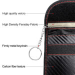 Techsuit - RFID Anti-Theft (AF3) - with AirTag Holder, Carbon Fiber, EMF Blocker, 19.5 x 9cm - Black – Image 7