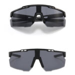 Techsuit - Bike Glasses (9963) - for Cycling, Sport Outdoor Activities, with PC Frame and Lens, Unisex - Black / Light Blue – Image 3