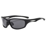 Techsuit - Bike Glasses (9309) - for Cycling and Sport Outdoor Activities, Polarized, PC Frame, Unisex - Black / Gray